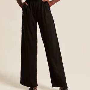 Abercrombie & Fitch Tailored Lightweight Drapey Wide Leg Pant